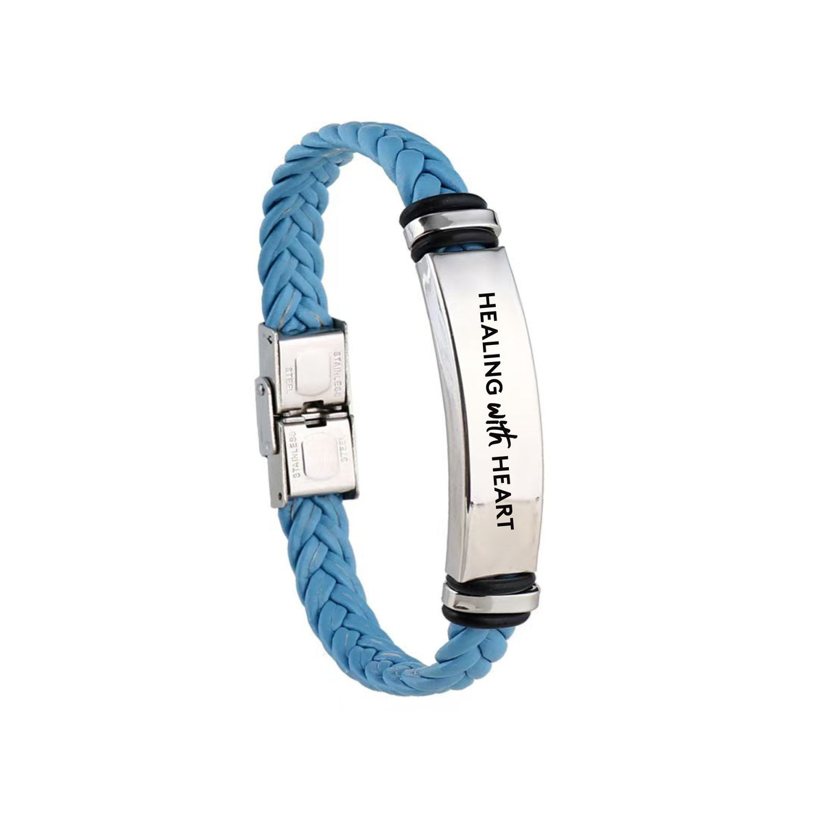 Healing with Heart Blue Bracelet