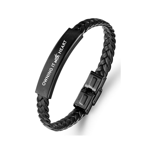 Owning It with Heart Black Bracelet